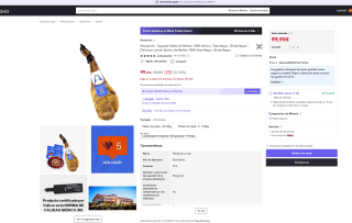 Paleta Ibérica de bellota 100% + 2 Sobres de 100gr de Jamón 100% de bellota a solo 99,95€ (Nuevos usuarios por 5997€)