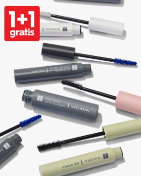 1+1 gratis op alle mascara bij HEMA
