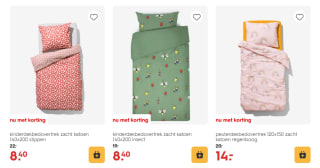 Diverse Kinderdekbedovertrekken vanaf €8,40 per stuk bij de HEMA