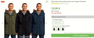 Solid heren parka voor €19,99 bij Outlet46