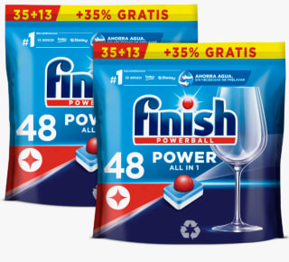 192 pastillas Finish Power All in 1 + Finish 2x Ambientador Lavavajillas Limón por 24,46€