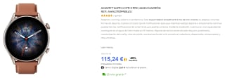 Smartwatch Amazfit GTR 3 Pro por 115,24€