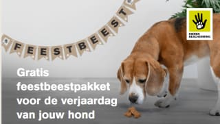 Gratis Dierenbescherming Feestbeestpakket voor je Hond