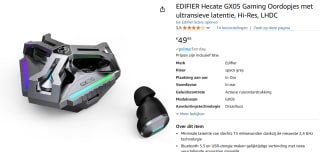 EDIFIER Hecate GX05 Gaming Oordopjes met ultransieve latentie voor €49,99 bij Amazon