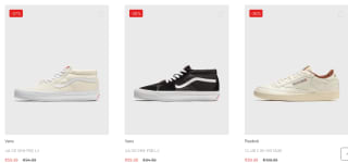 20%extra korting op geselecteerde stijlen van Vans, Converse, Reebok of Puma bij BSTN