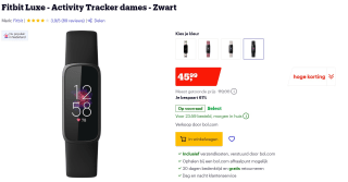 Fitbit Luxe Zwart voor €45,99 bij Bol.com