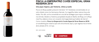 6 Botellas de Finca La Emperatriz Cuvée Especial Gran Reserva 2018 por 44€