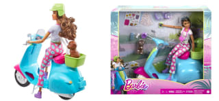 Muñeca Barbie viajera Fashionista con moto y mascota Mattev por 19,95€
