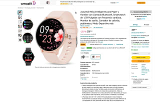 Reloj Inteligente Joautrial Llamada Bluetooth 1,39" frecuencia cardíaca a solo 14,99€
