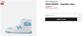 Botines Casual New Balance 480H por 39.96€