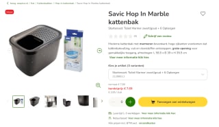 Prijsfout! Savic Kattenbak Hop In Marble Zwart/Goud starset voor €7,69 bij Zooplus