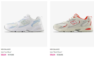 Diverse New Balance 530 schoenen voor €83,99 per paar bij Sneakerbaas