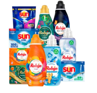 Alle Robijn of Sun Vaatwastabletten of -capsules 5 =2 bij de Plus