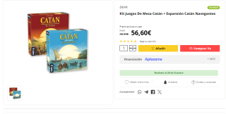 Kit Juegos De Mesa Catán + Expansión Catán Navegantes por 56,60€