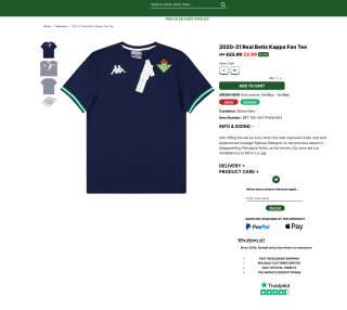 Camiseta Real Betis Kappa 2020-21 a tan solo 3,59€