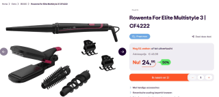 Rowenta Multihaarstyler CF4222 Elite Infinite 9 in 1 styler, smart-switch-systeem voor €24,95 bij iBOOD