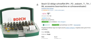Bosch Schroefbitset met kleurcodering - 32-delig voor €8,49 bij Amazon