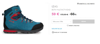 Botas de Trekking para Mujer Izas Ainsa por 47.2€