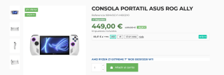 Consola Asus ROG Ally Z1 Extreme por 449€