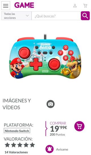 Hori Horipad Mini Super Mario para Nintendo Switch por 19,99€.