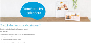 1+1 gratis op fotokalenders via Smartphoto