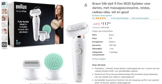 Braun Silk-épil 9 Flex 9020 Epilator voor €117 bij Bol en Amazon