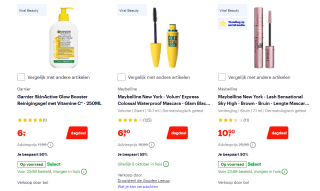 Tot 60% korting op make-up en skincare van Maybelline New York, L’Oréal Paris en meer bij Bol