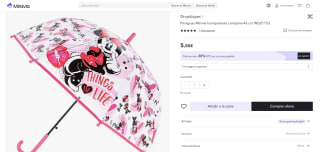 Recopilación de paraguas infantiles por 6,50€ dos unidades