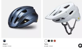 Verschillende Specialized MIPS fietshelmen vanaf €16,50 bij specialized