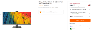 Monitor Philips 40B1U5601H/00 40" LED IPS WQHD 100Hz USB-C Webcam por 549€