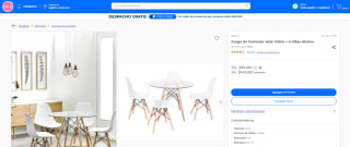 Juego de comedor Attimo Aste con 4 sillas por $99.990