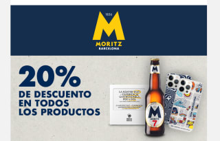Rebajas en Moritz toda la tienda al 20% descuento