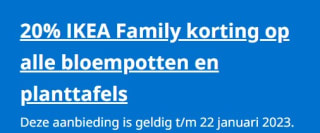 20% IKEA Family korting op alle bloempotten en planttafels