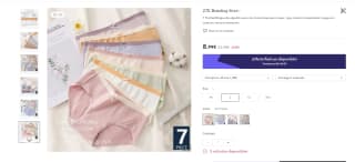 2x7 Pcs/Set,Bragas de algodón puro de cintura baja y sin costuras sólo 13,49€ (4 packs diferentes)