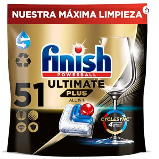 204 pastillas Finish Powerball Ultimate Plus All in 1 por 37,04€