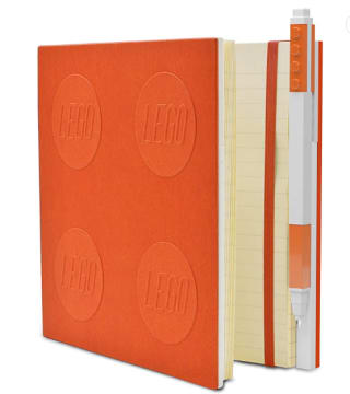 LEGO- Set de Cuaderno y bolígrafo Naranja por 6.95€