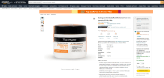 Hidratante Facial da Neutrogena Antissinais Face Care Fator 22 - R$ 30,34