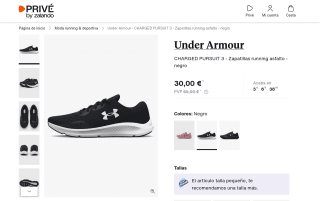 UNDER ARMOUR CHARGED PURSUIT 3 por 30€