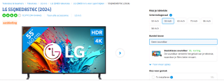 LG 55" Flat screen TV 55 QNED85T6C QNED85 Series - 55" voor €749 bij Coolblue