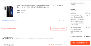 Xiaomi POCO F5 Pro voor €444,08 dmv code bij Gshopper