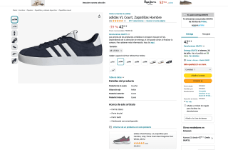 Zapatillas Adidas VL Court por solo 42,95€