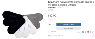 8 Pares de Protectores de Calzado Invisible Skechers Active por $97 en Costco