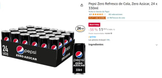 Pack 24 Pepsi Zero Refresco de Cola 24 x 330ml por 11.23€