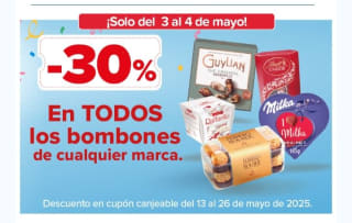 -30% de Descuento en Todos los Bombones.