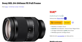 Sony FE 24-240 mm F3.5-6.3 OSS voor €518,95 bij Bol