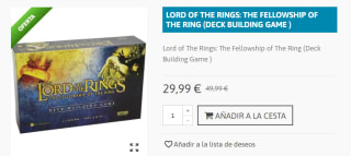 Juego de Mesa The Lord of the Rings Deck-Building por 29.99€