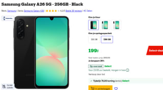 c A26 5G 256GB A266 Zwart voor €199 met Bol select