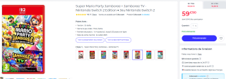 Videojuego Super Mario Party Jamboree - Nintendo Switch 2 Edition Nintendo por 49,90€