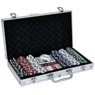 Mallette de poker en aluminium 300 jetons à 15,20€