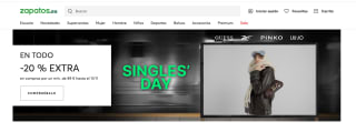 Singles' Day Código 20% Descuento Calzado en tienda Zapatos.es